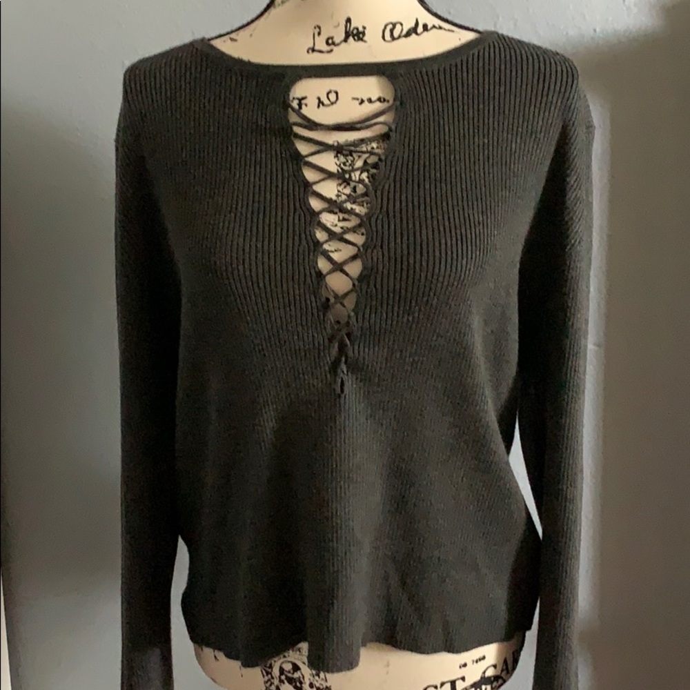 Forever 21 Cross Front Sweater